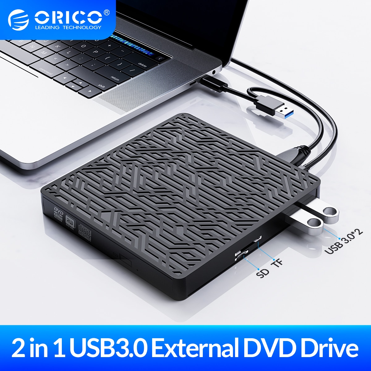 ORICO- DVD ̺ usb 3.0  C Ÿ DVD RW CD  ÷̾  ̺, TF SD ī , Macbook Windows 